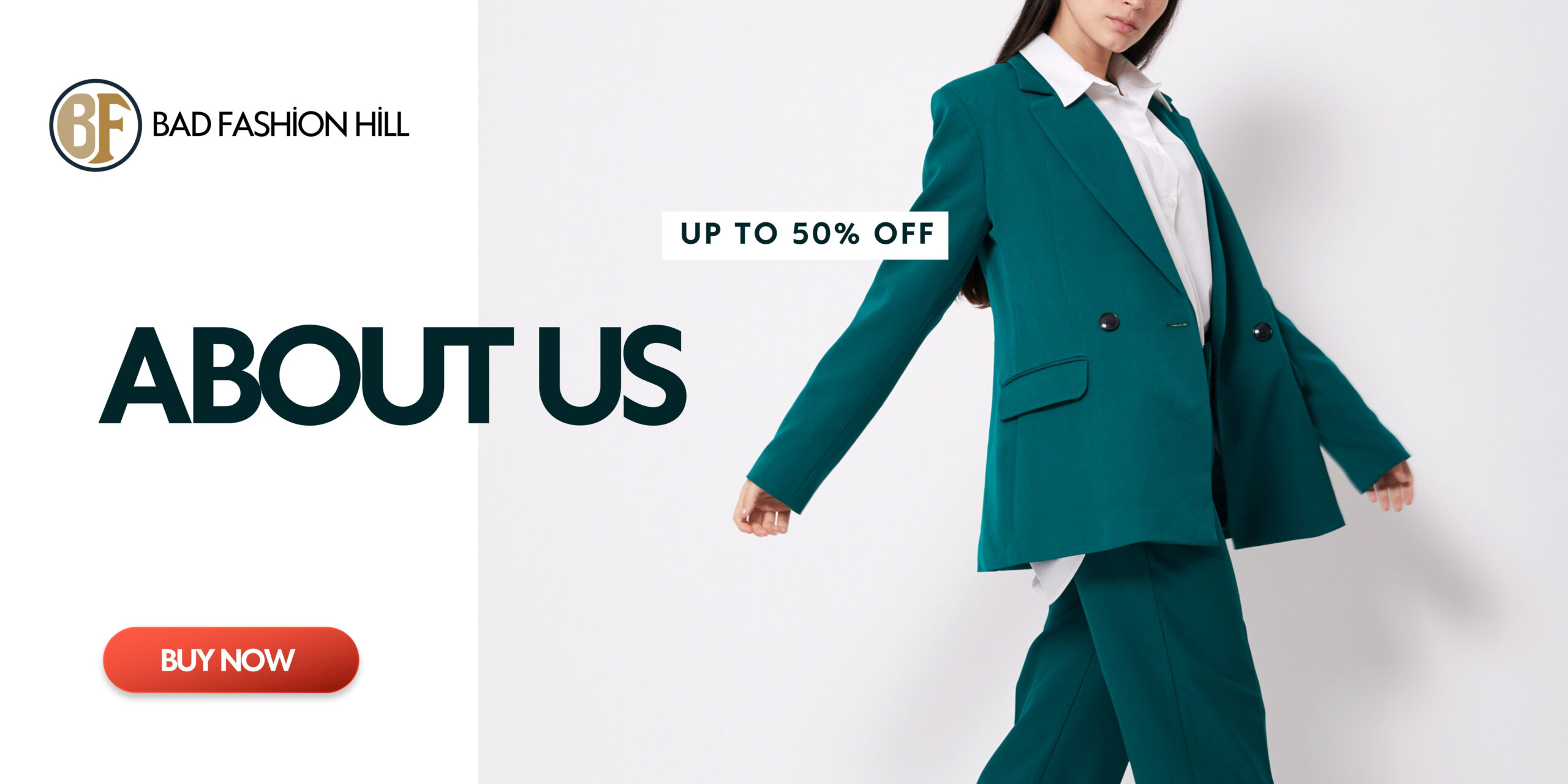 Green and White Conceptual New Look Fashion Medium Banner